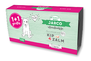 Vleeskuipjes Kip-Zalm 2x 150 gr.
verpakt á 6 x 2 st.